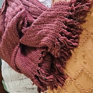 Threshold Maroon Throw